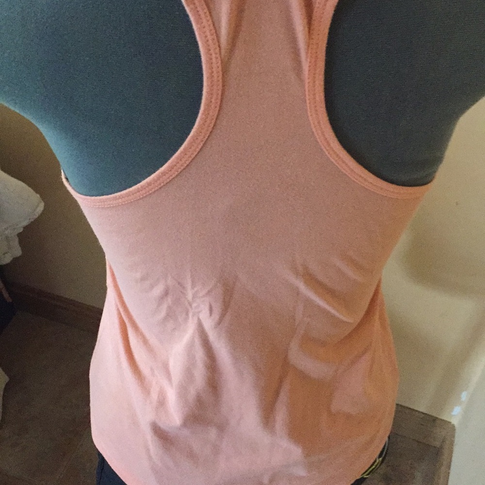 MuscleBox Razor Back Athletic Tee Orange Cream - Picture 5 of 8